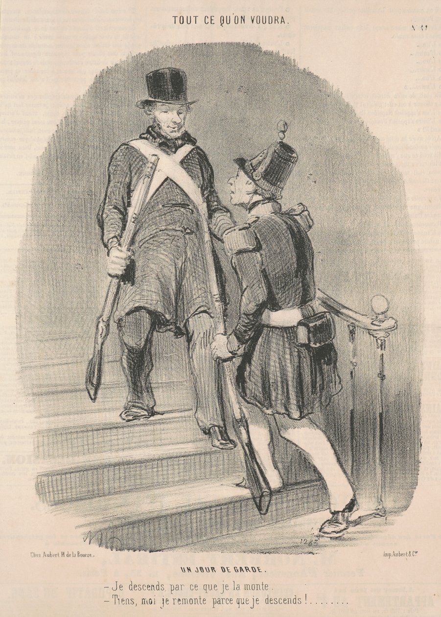 Ein Tag der Wache von Honoré Daumier