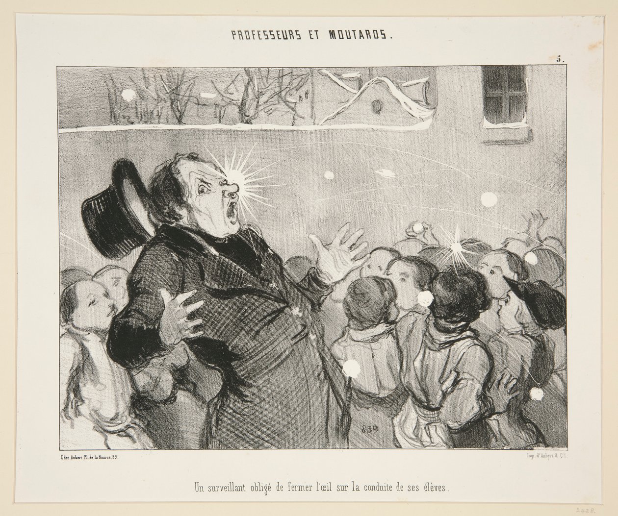 Ein Aufseher zwingt von Honoré Daumier