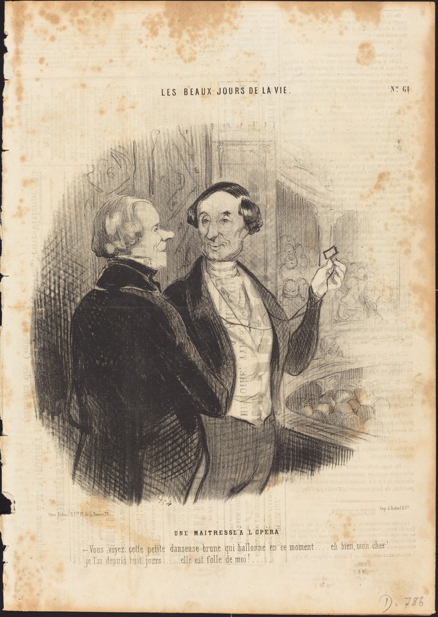 Eine Geliebte in der Oper von Honoré Daumier