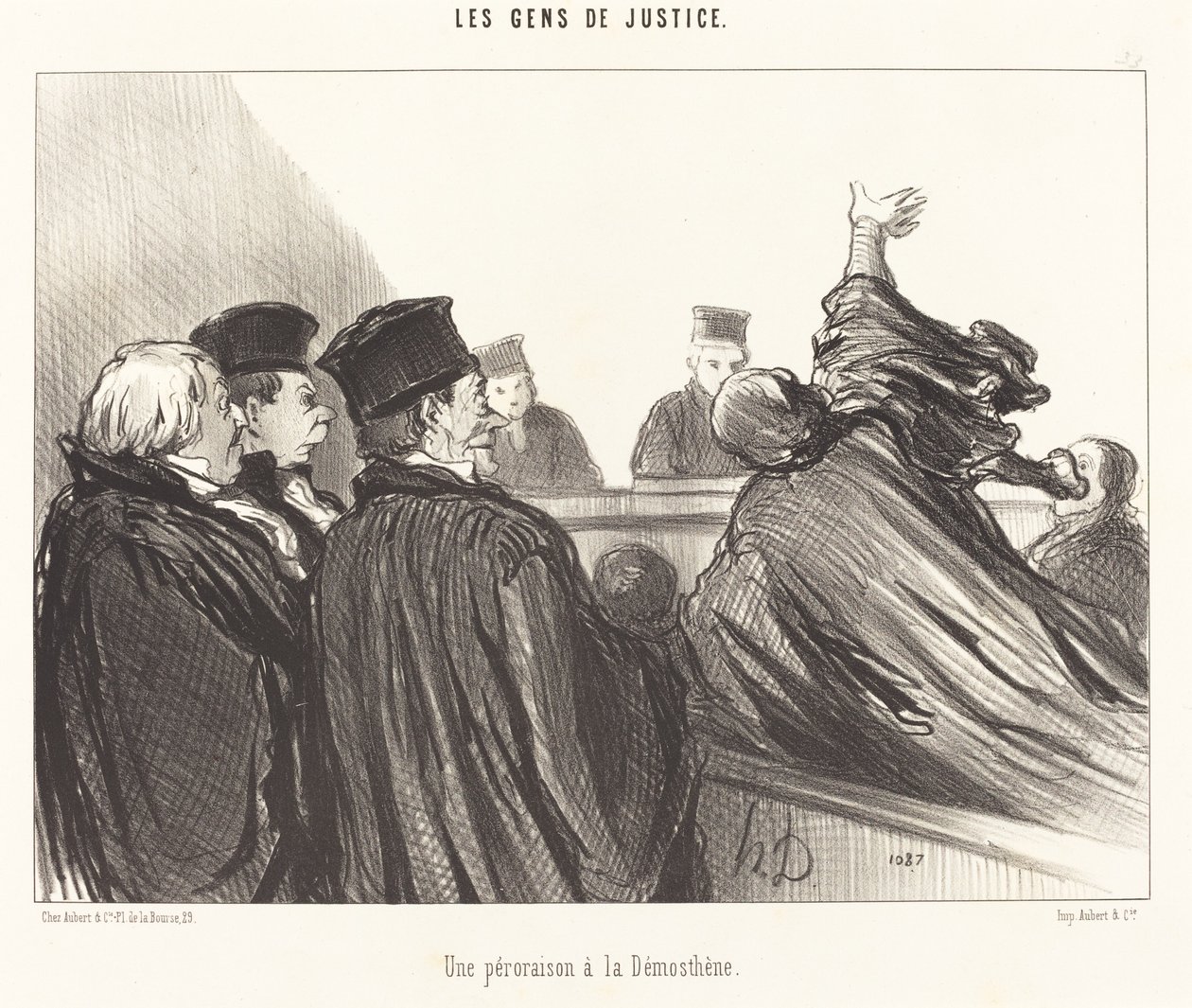 Eine Rede im Stil von Demosthenes (Une Péroraison à la Démosthène) von Honoré Daumier