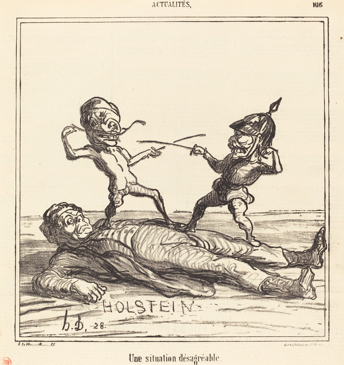 Eine unangenehme Situation von Honoré Daumier