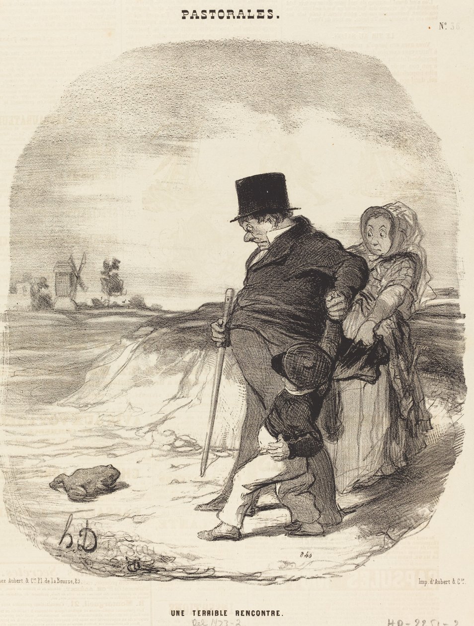 Eine schreckliche Begegnung von Honoré Daumier