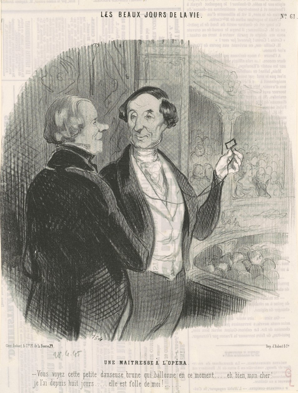 Eine Geliebte in der Oper von Honoré Daumier