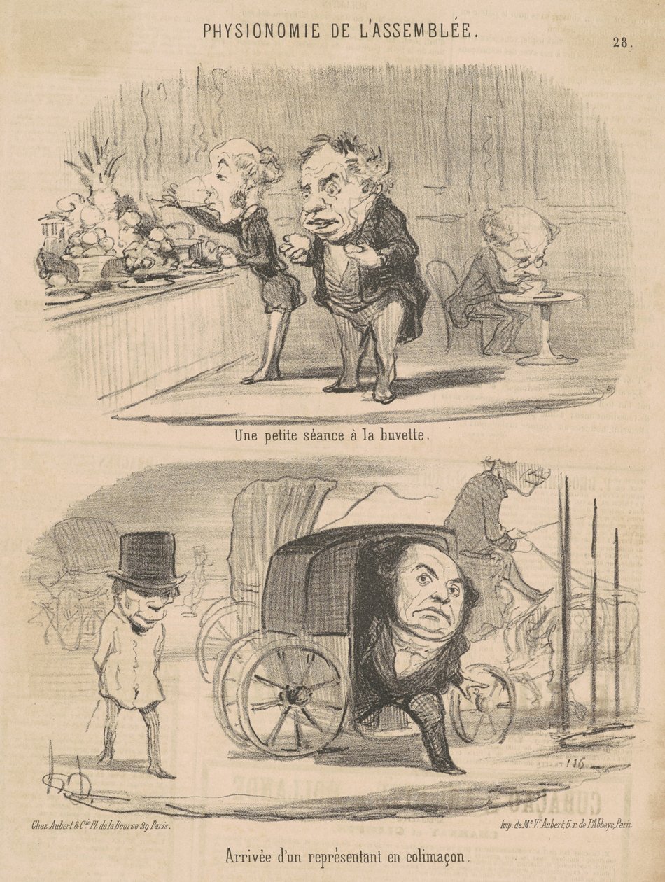 Eine kleine Sitzung in der Schenke von Honoré Daumier