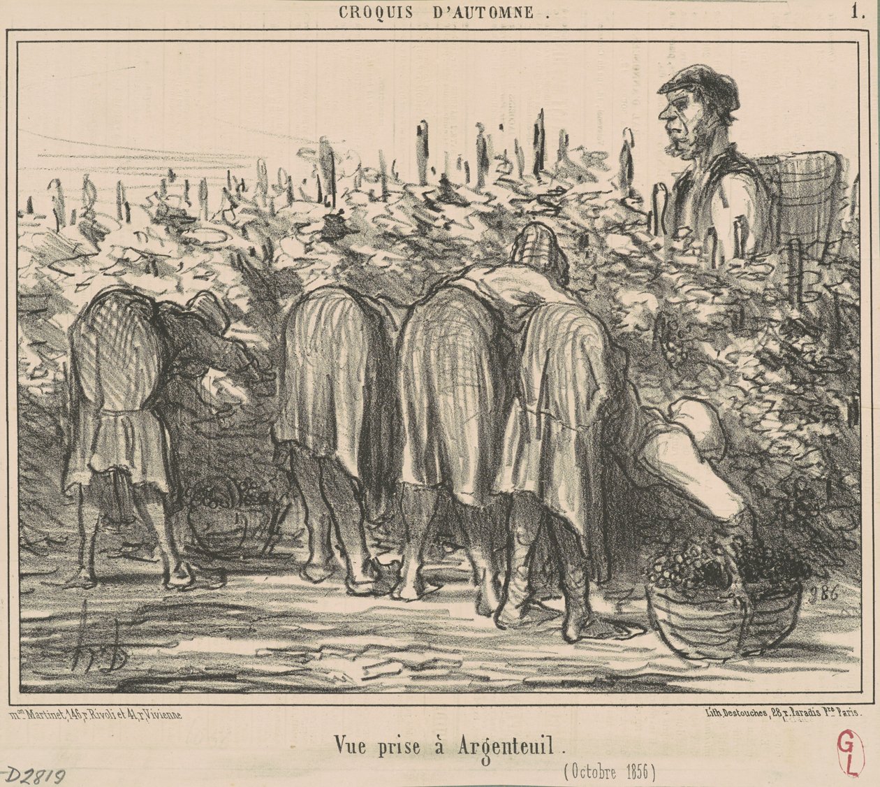 Ansicht aufgenommen in Argenteuil (Oktober 1856) von Honoré Daumier
