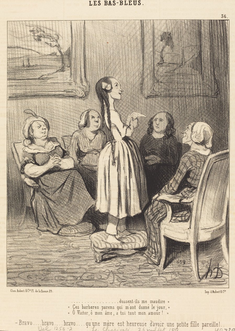 ...dussent-ils me maudire. Ces barbares parens... von Honoré Daumier