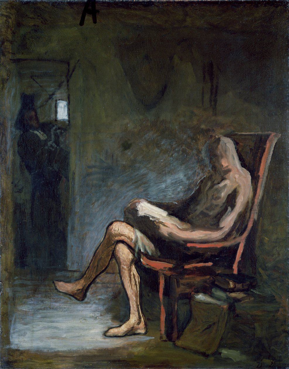 Don Quijote beim Lesen von Honoré Daumier