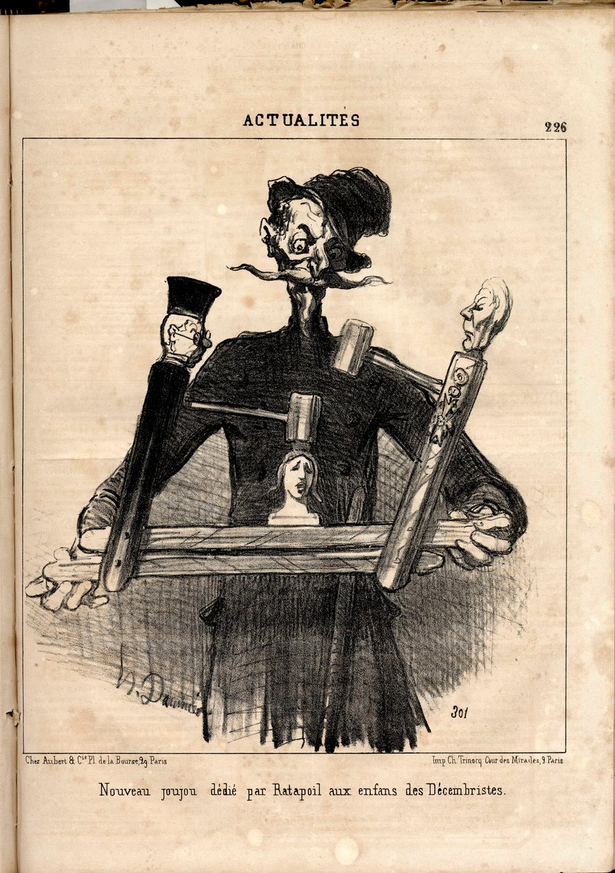 Le Charivari, Satirisch in Schwarz-Weiß von Honoré Daumier