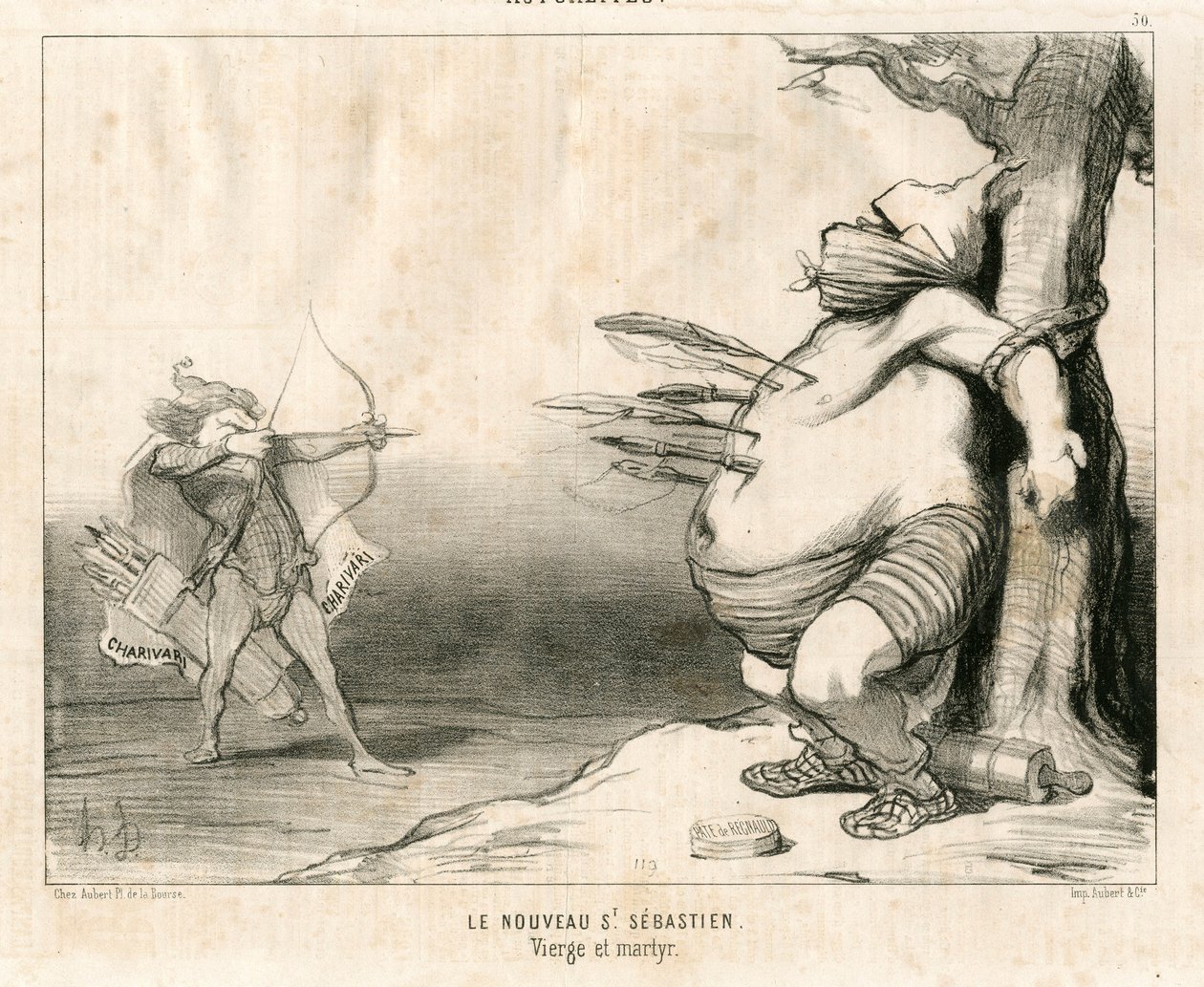 Le Charivari, Satirisch in Schwarz-Weiß von Honoré Daumier