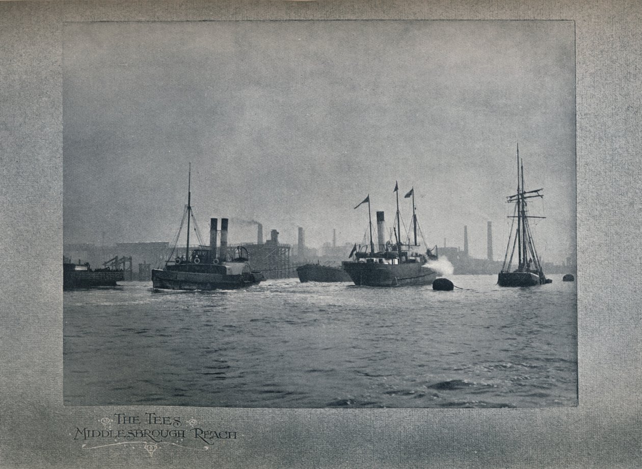 Der Tees, Middlesbrough Reach, 1919 von Hood and Co. Ltd