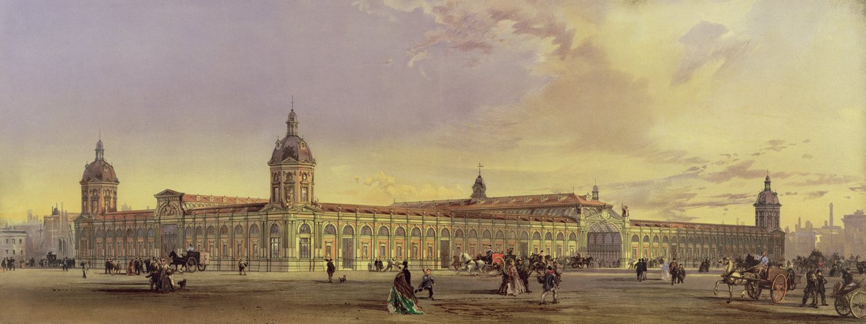 Der Metropolitan Fleisch- und Geflügelmarkt, Smithfield, London, 1868, nach einem Gemälde des Architekten von Horace Jones
