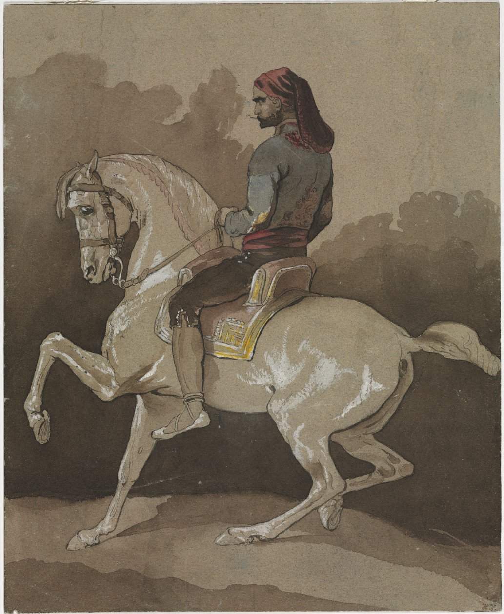 Araber zu Pferd, 1800er Jahre von Emile Jean Horace Vernet