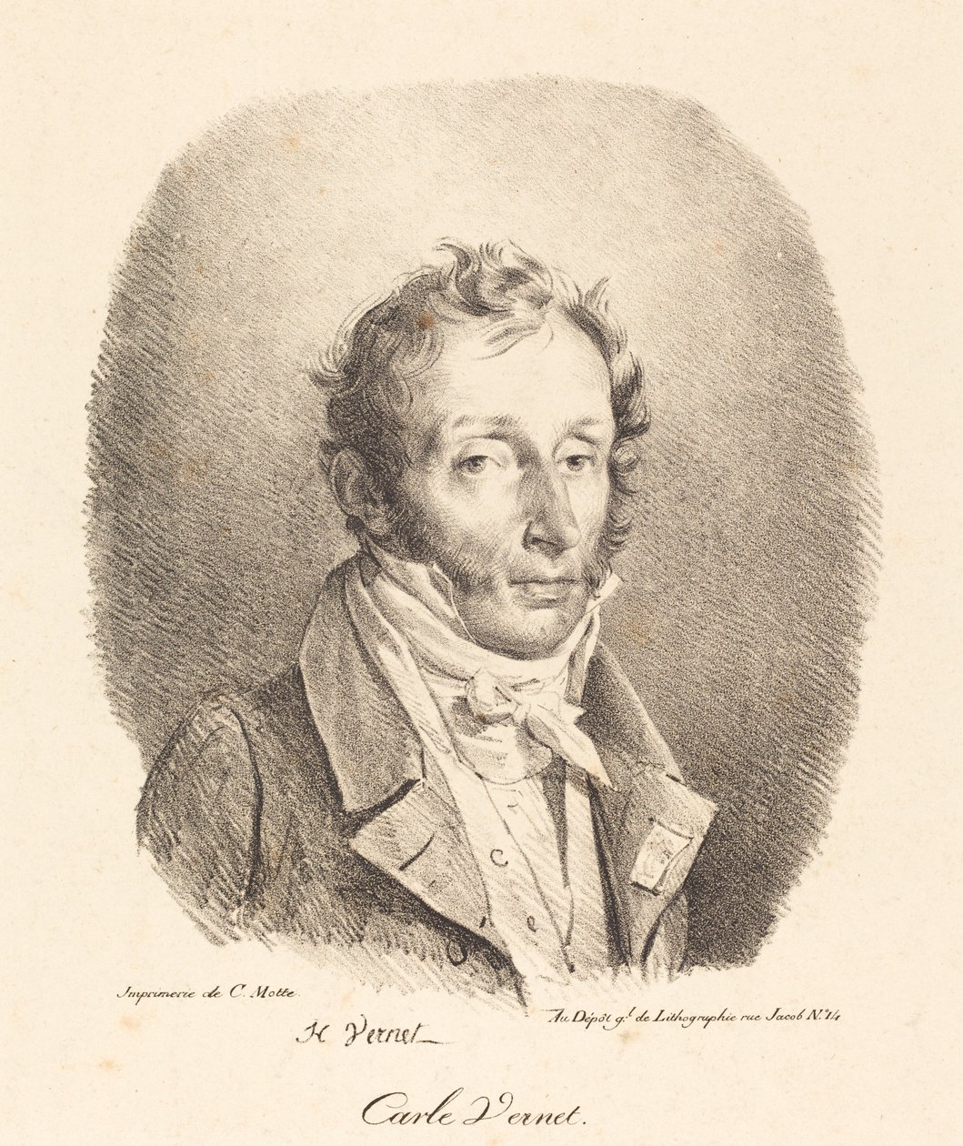 Büste von Carle Vernet von Emile Jean Horace Vernet