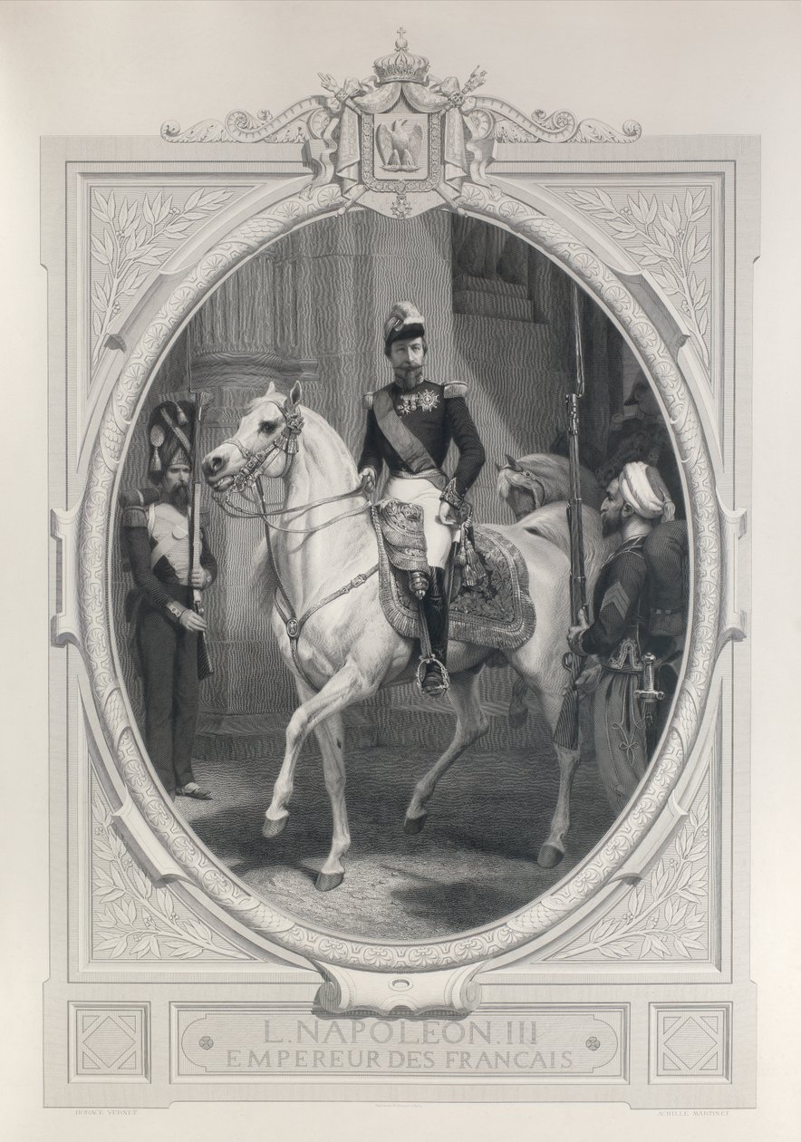Reiterporträt von Napoleon III von Horace Vernet