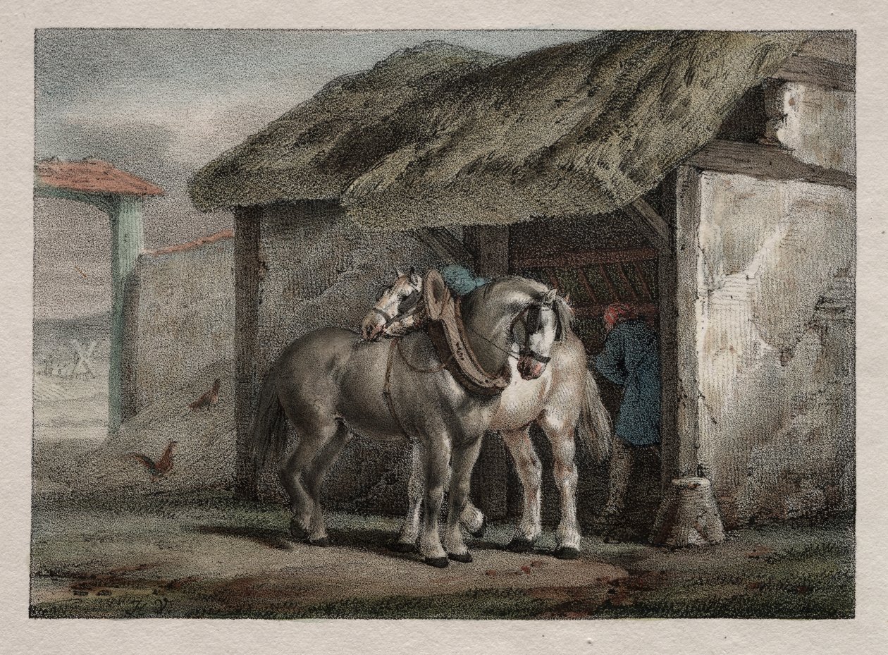 Bauernpferd von Emile Jean Horace Vernet