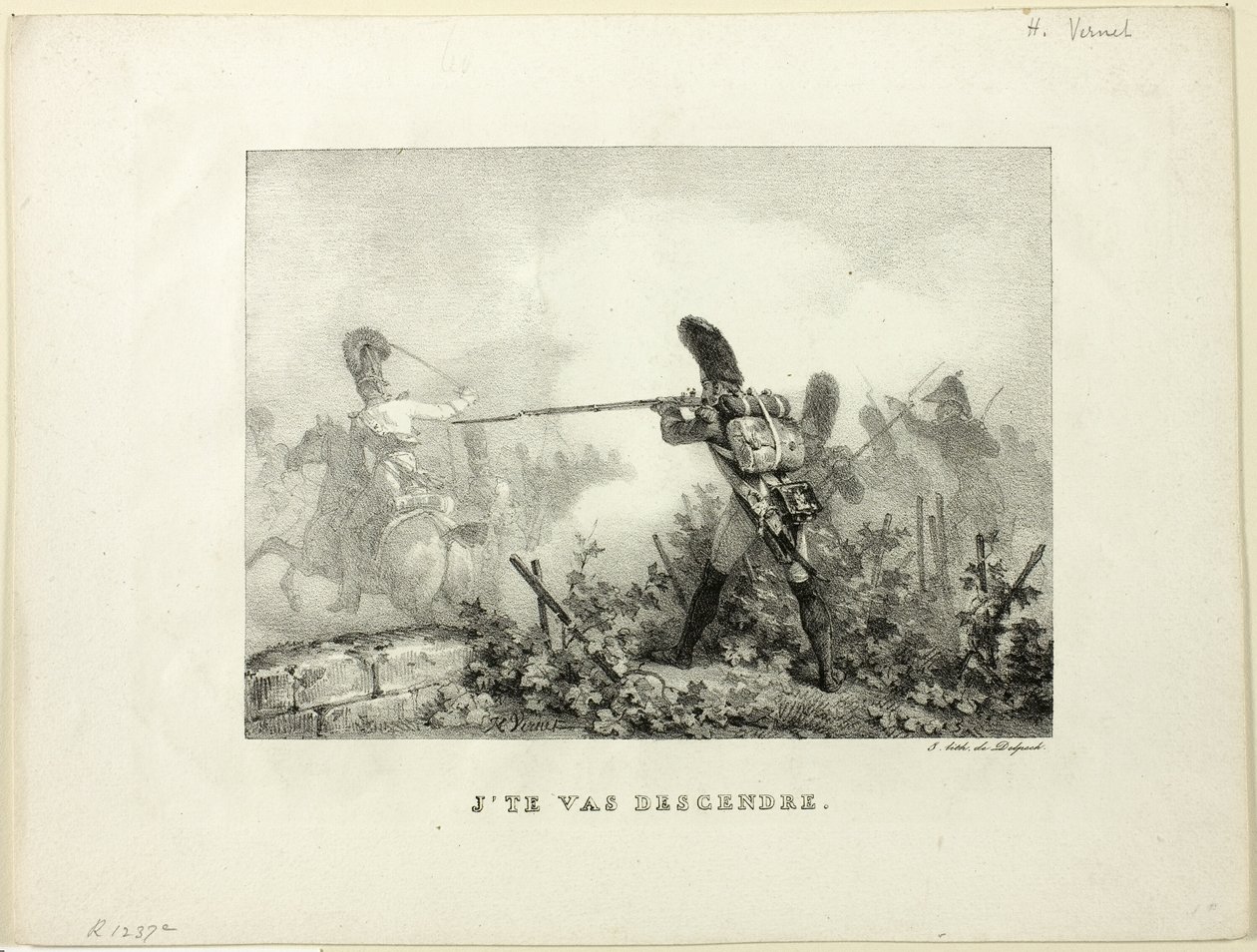 Ich werde dich hinunterlassen von Emile Jean Horace Vernet
