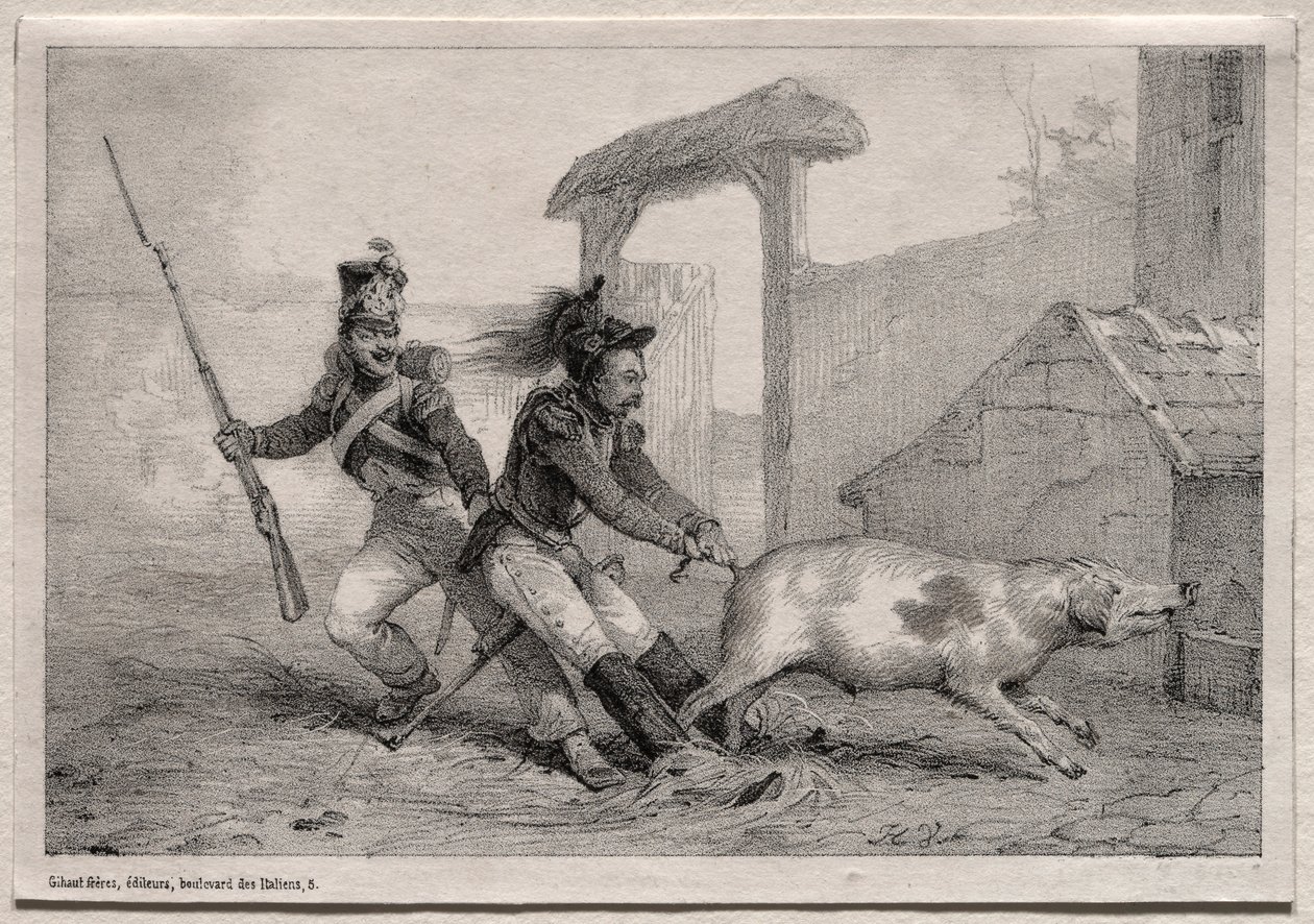 Räuber, haltet fest von Emile Jean Horace Vernet
