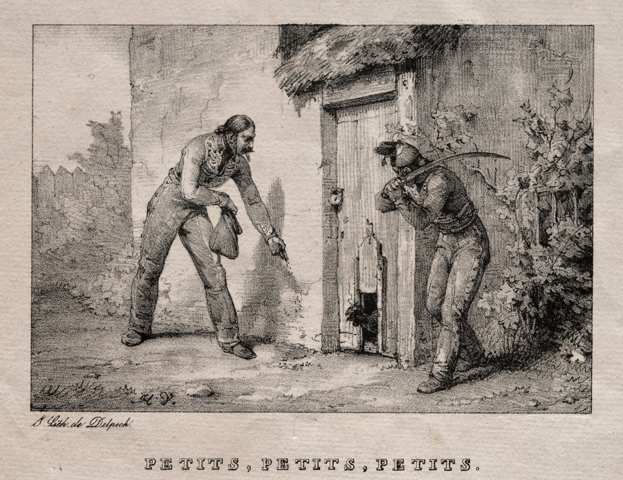 Plünderer. Kleine! Kleine! Kleine! von Emile Jean Horace Vernet