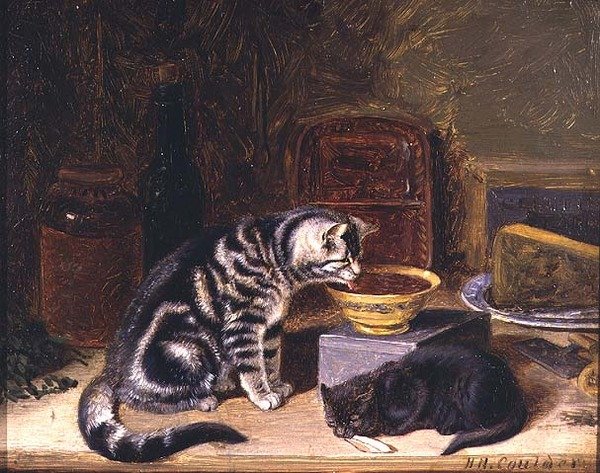 Zwei Katzen von Horatio Henry Couldery