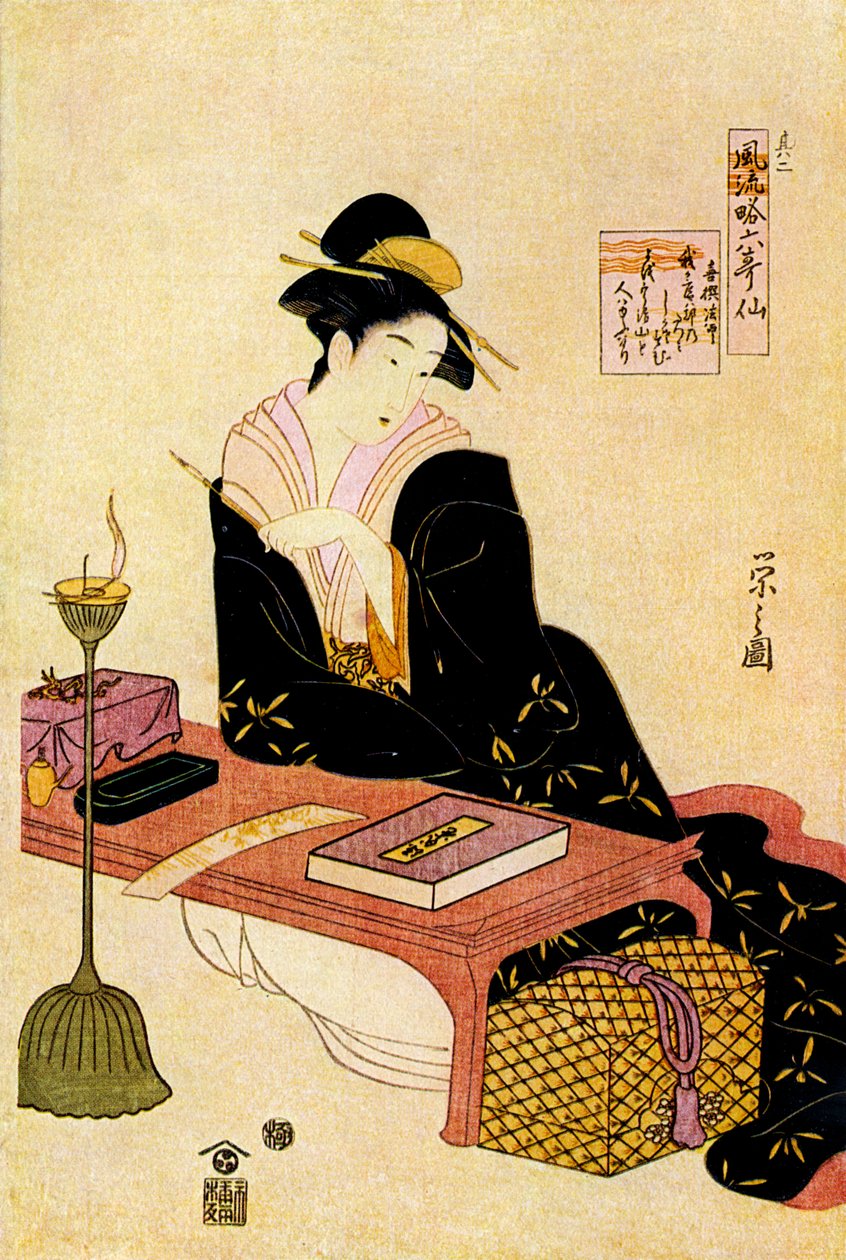 Japanische Frau des 18. Jahrhunderts von Hosoda Eishi