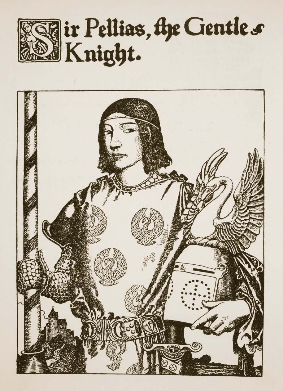 Sir Pellias, der sanfte Ritter, Illustration aus 