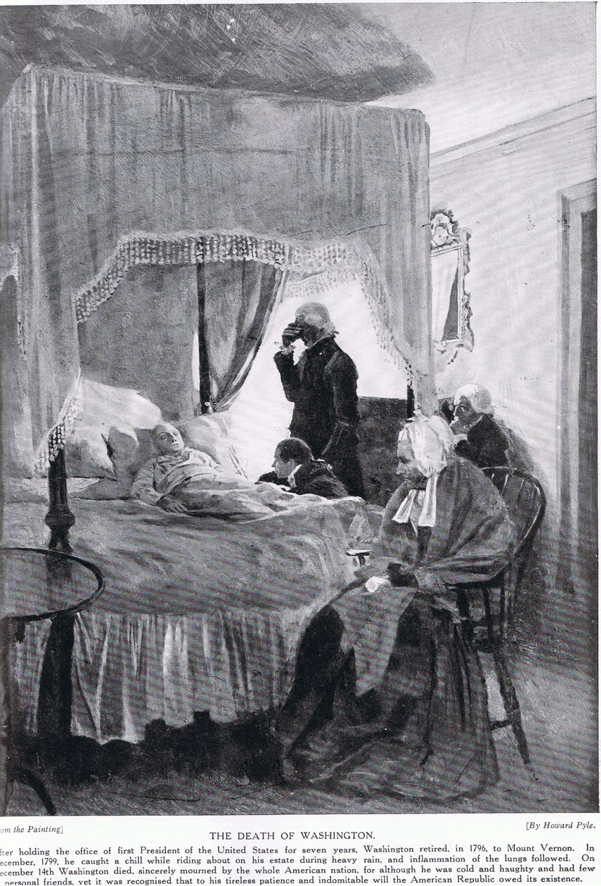 Der Tod von Washington in Mount Vernon, 14. Dezember 1799 von Howard Pyle