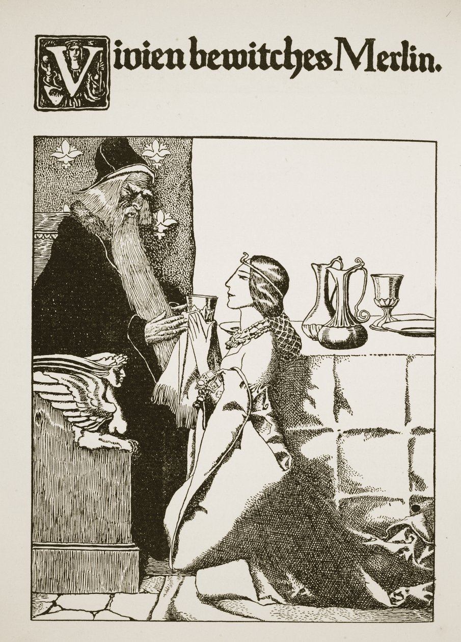 Vivien verzaubert Merlin, Illustration aus 