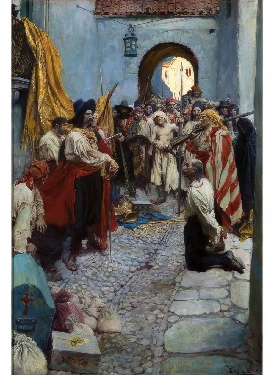 Tribut von den Bürgern erpressen von Howard Pyle