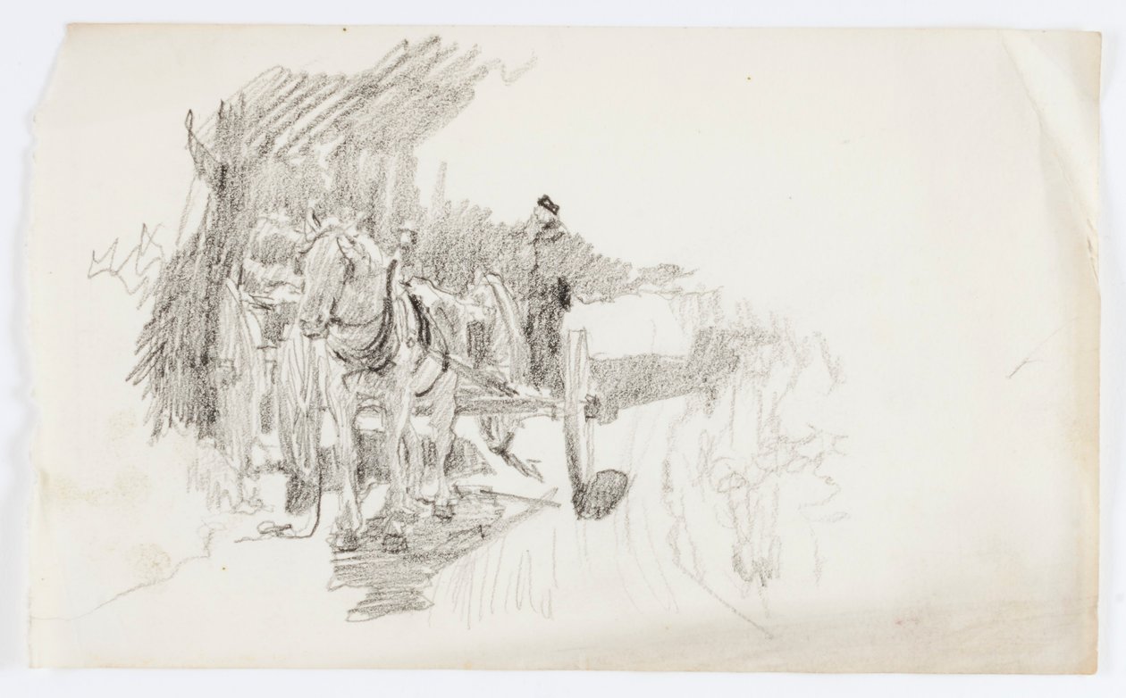 Ohne Titel (Pferdekarren) von Howard Russell Butler
