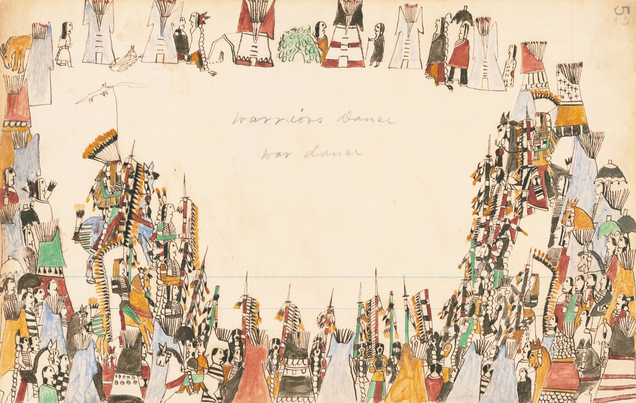 Kriegertanz, 1874-75 von Howling Wolf