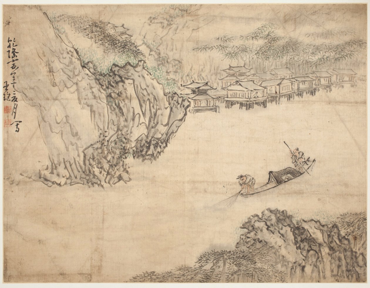 Landschaften und Figuren: Landschaft von Huang Shen