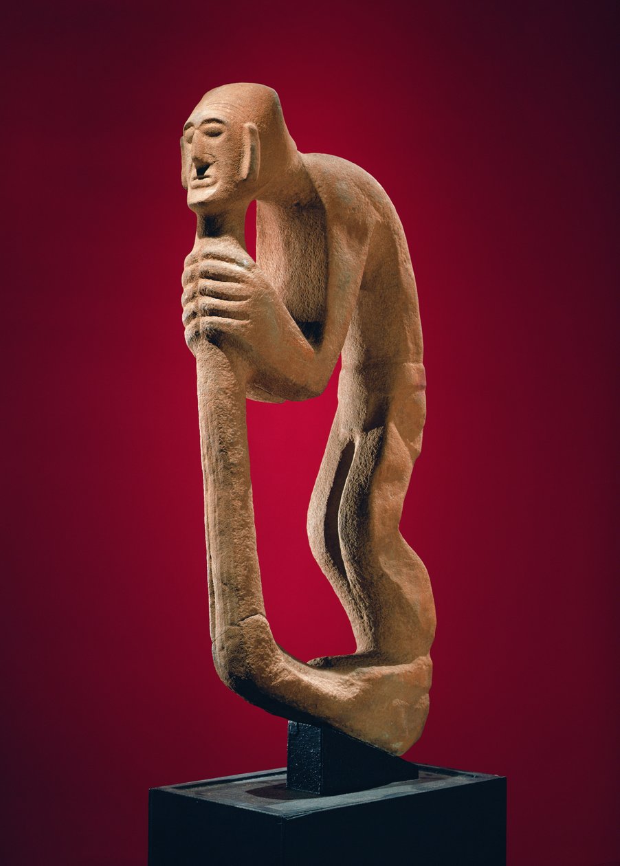 Buckliger mit einem Stab von Huastec Culture Huastec Culture
