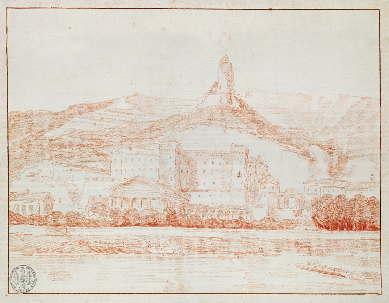 Château de La Roche-Guyon von Hubert Robert