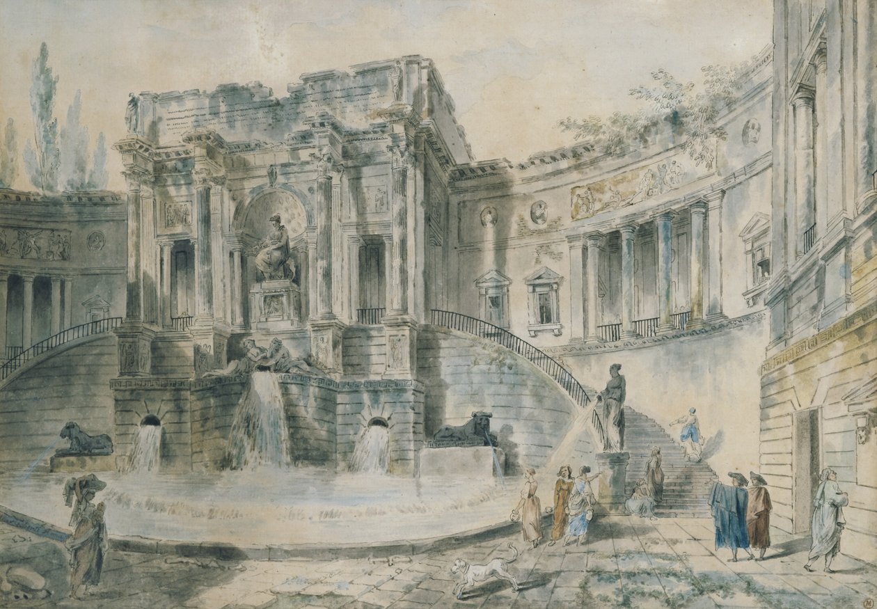 Landschaft mit Ruinen von Hubert Robert