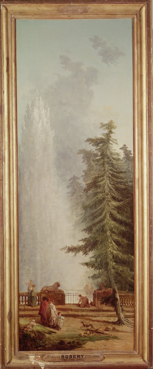 Ansicht eines Parks, 1783 von Hubert Robert