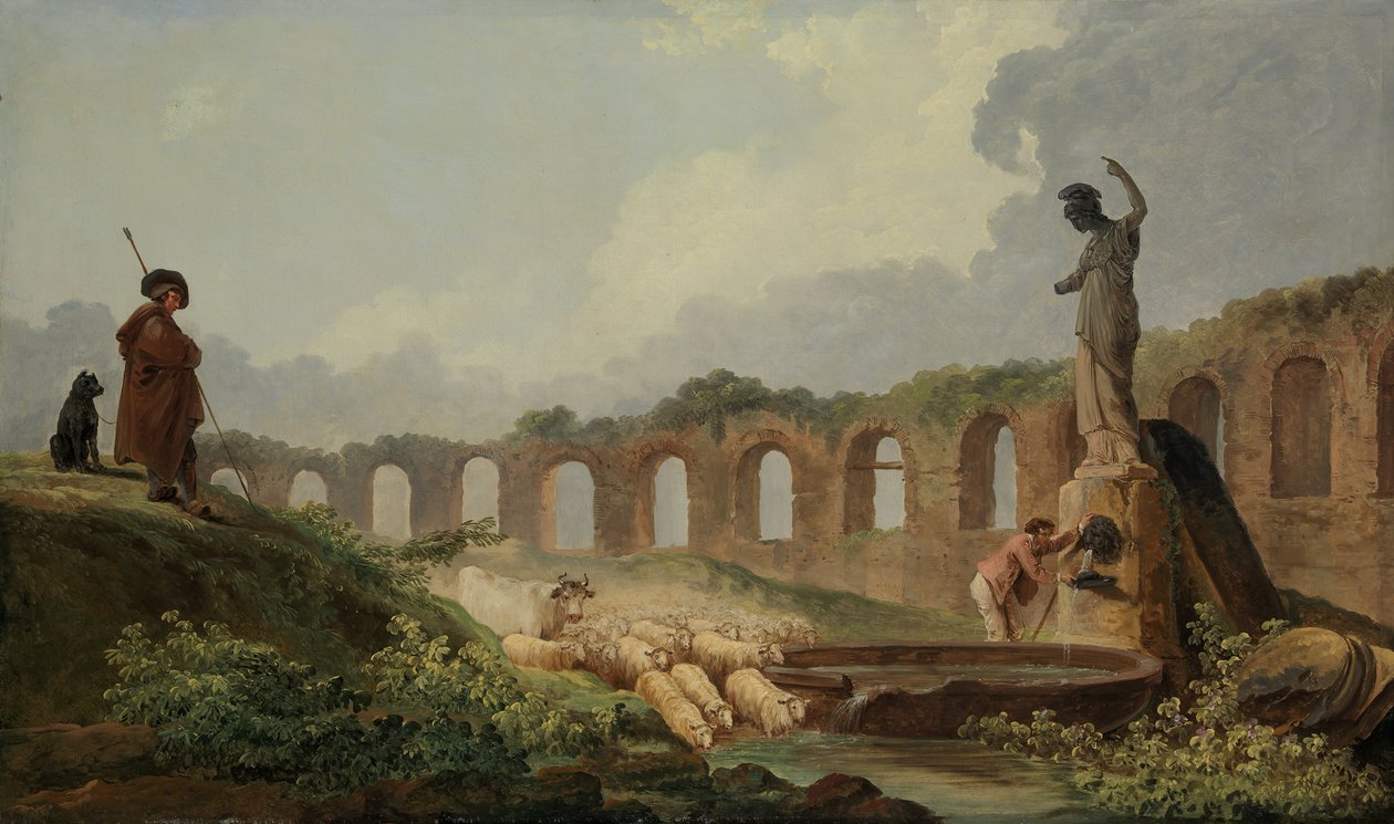 Aquädukt in Ruinen von Hubert Robert