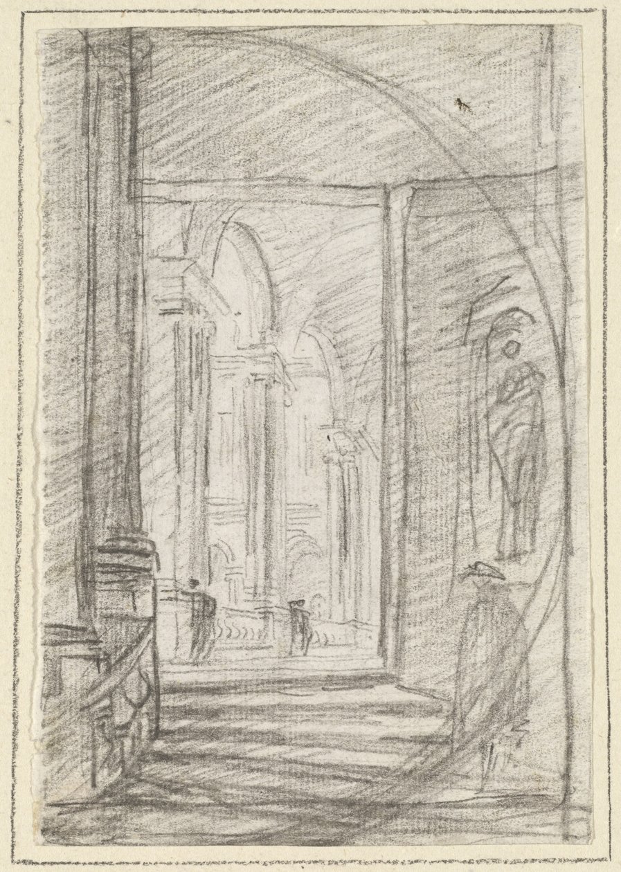 Innenraum eines römischen Palastes von Hubert Robert