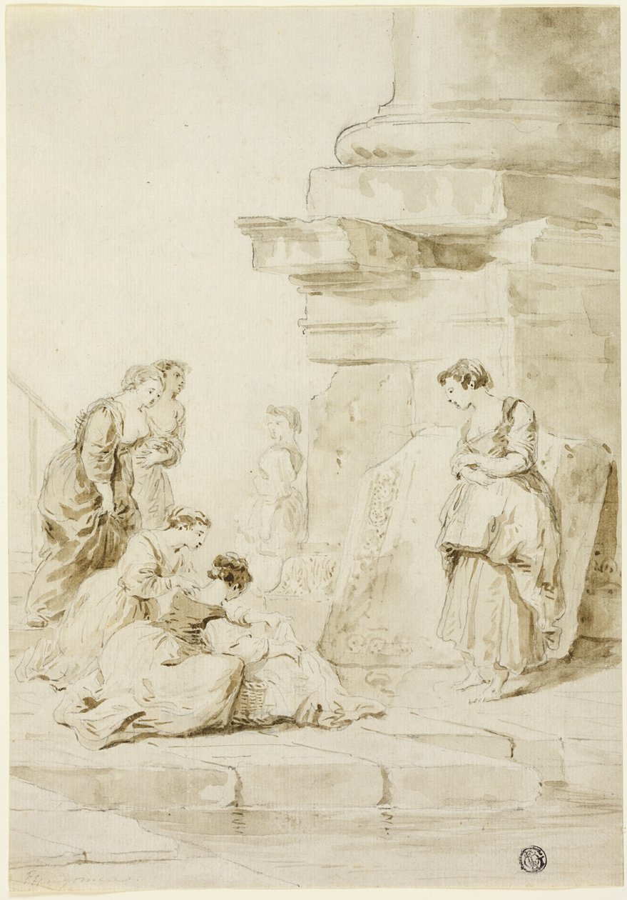Moses aus den Wassern gerettet von Hubert Robert