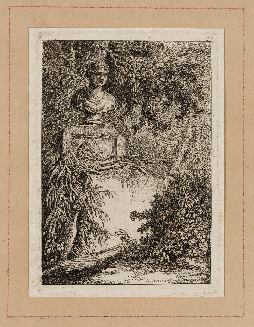 Platte Zwei aus Abende in Rom von Hubert Robert