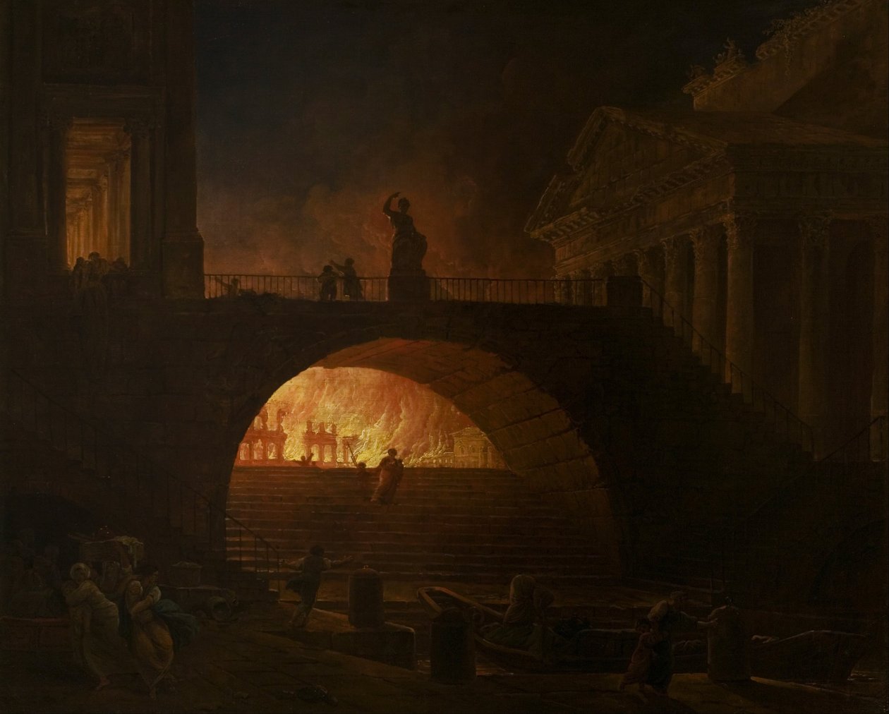 Der Brand von Rom von Hubert Robert