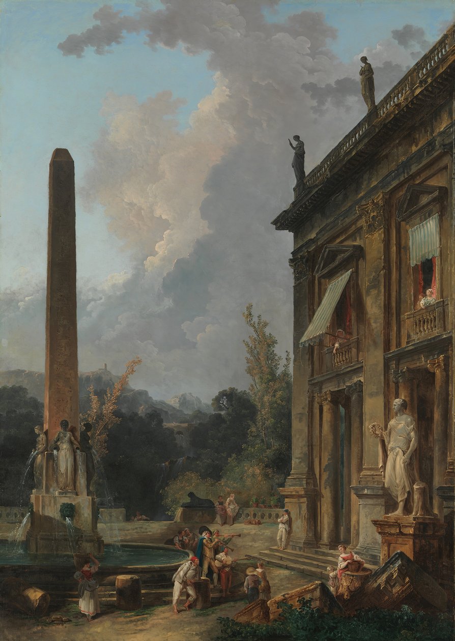 Wandernde Minnesänger von Hubert Robert