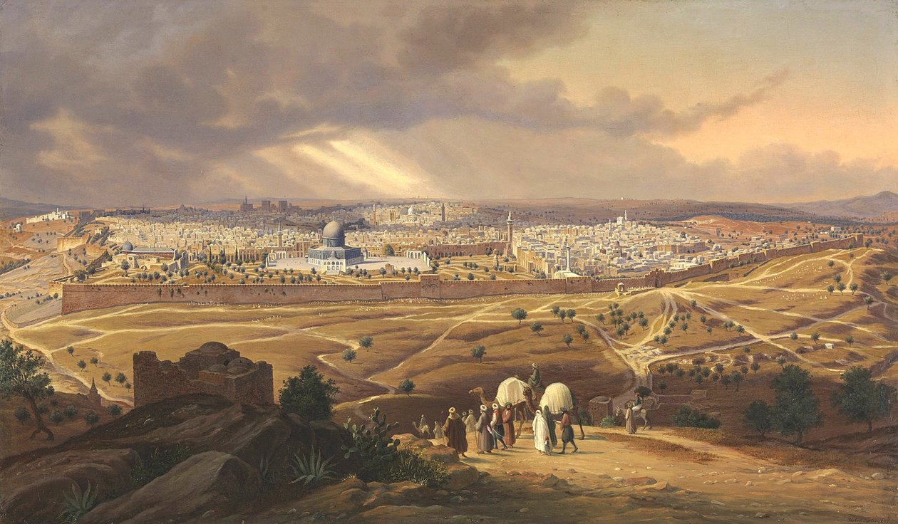 Ansicht von Jerusalem, 1847 von Hubert Sattler
