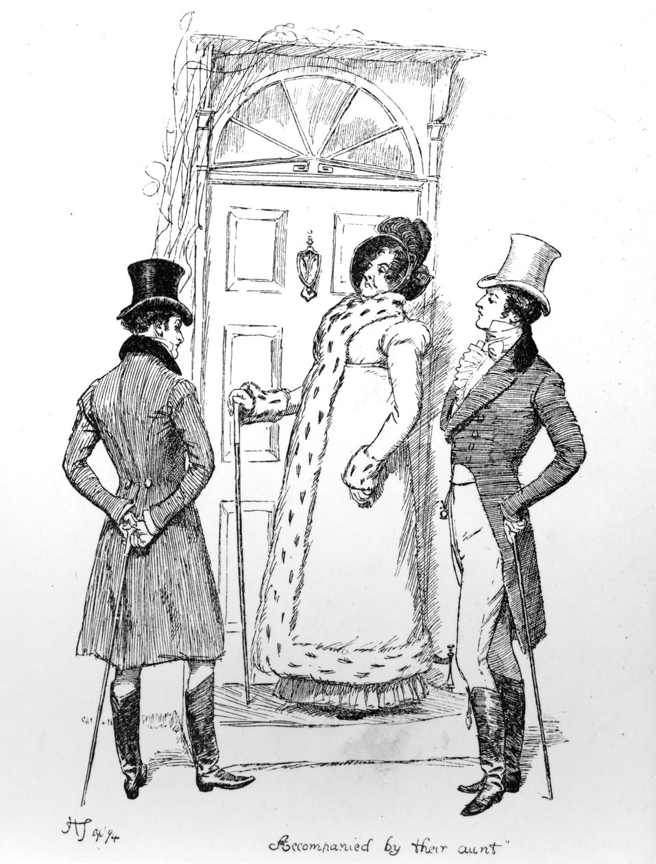 Begleitet von ihrer Tante, Illustration aus 