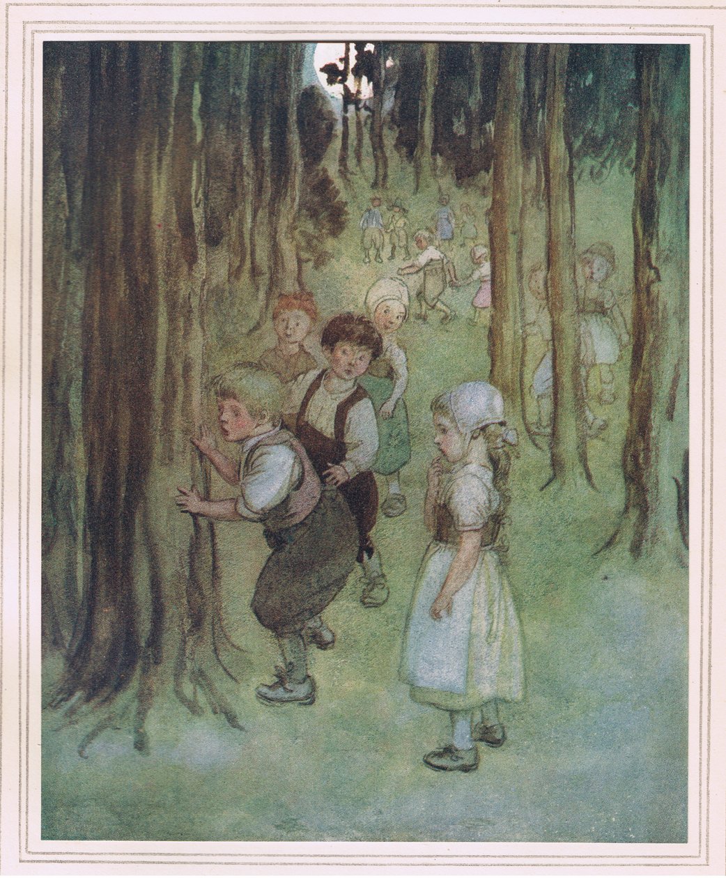Kinder würden sich heranschleichen, um sie zu sehen von Hugh Thomson