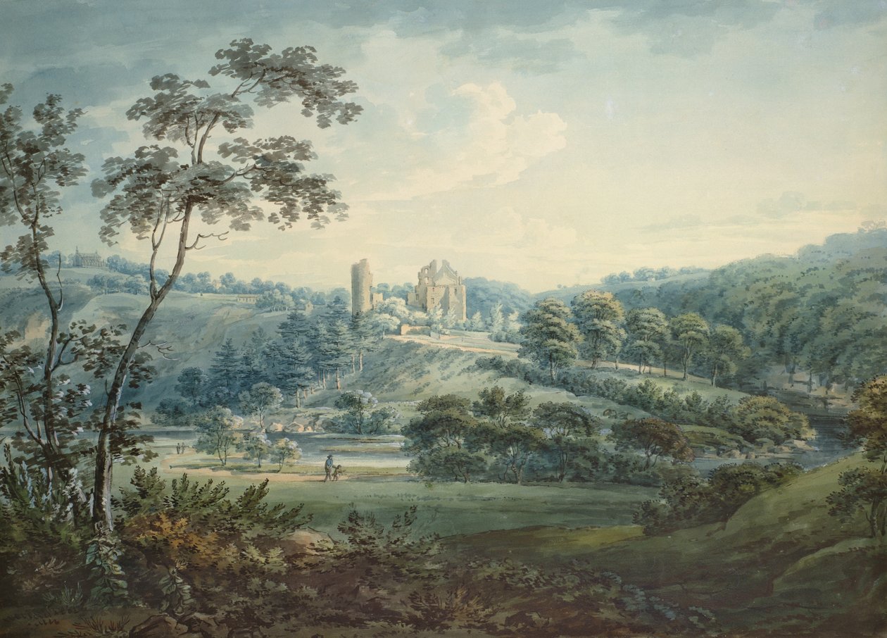 Rosslyn Castle, Midlothian von Hugh William Williams