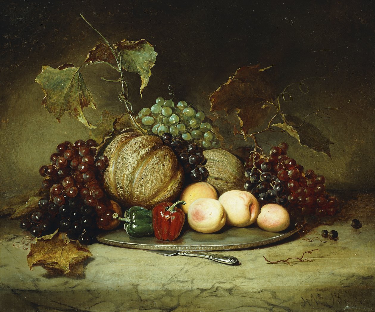 Üppiges Stillleben, 1855 von Hugh Newell
