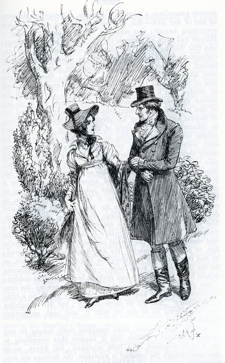 "Emma und Mr. Knightley" (Illustration) von Hugh Thomson