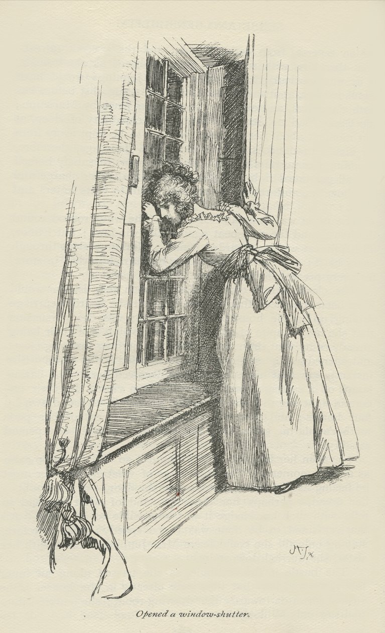 Ein Fensterladen geöffnet von Hugh Thomson