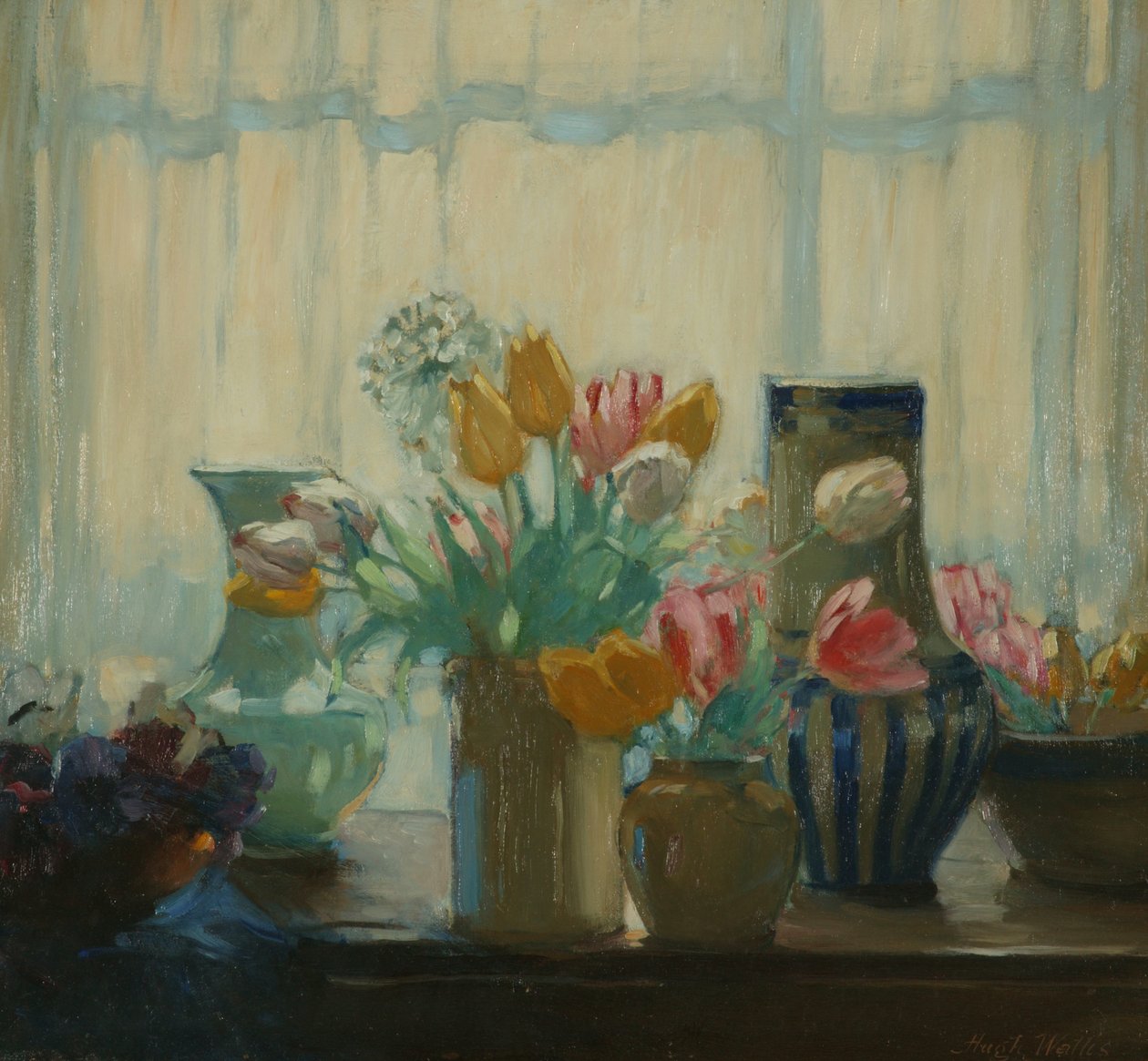 Blumen im Fenster von Hugh Wallis