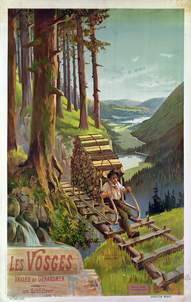 Plakat zur Werbung für Les Vosges, 1900 von Hugo d